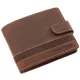  GreenDeed klipsová, pánska hnedá kožená peňaženka 12 × 9,5 cm