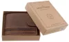  GreenDeed klipsová, pánska hnedá kožená peňaženka 12 × 9,5 cm