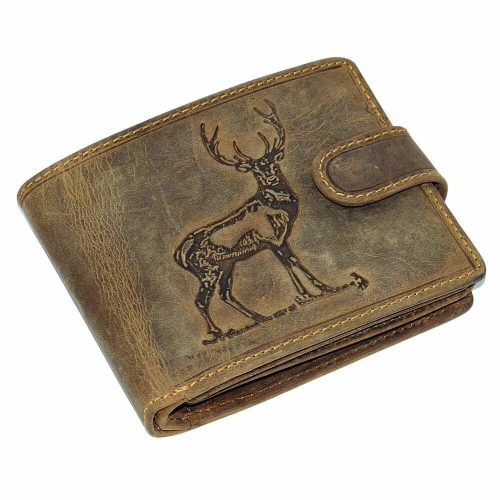  Lovecká kožená peňaženka GreenDeed s potlačou jeleňa