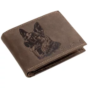    Kožená peňaženka GreenDeed s potlačou nemeckého ovčiaka, RFID