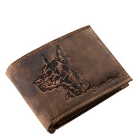  Lovecká kožená peňaženka GreenDeed so vzorom psa