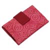  Giultieri: červený tlačený vzor, veľká dámska kožená peňaženka 16 x 10 cm