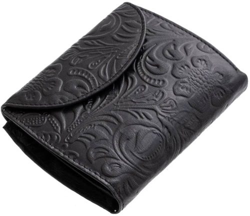  Sylvia Belmonte kvetinový vzor, dámska hnedá kožená peňaženka