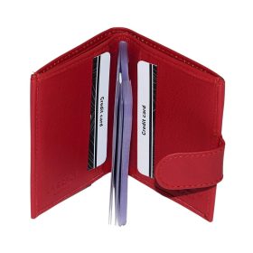    Komplexný remienok La Scala, červený kožený držiak na karty 10,8 × 8 cm