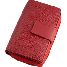    La Scala červená dámska veľká kožená peňaženka 19 x 10,5 cm