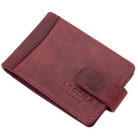 LA SCALA: čierny kožený držiak na karty 10,5 x 7,5 cm