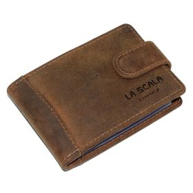    La Scala hnedá, horizontálny kožený držiak na karty, 24 ks., RFID