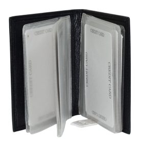  Kožený držiak na karty Massimo čierny