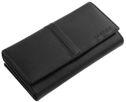  La Scala malá dámska kožená peňaženka čierna