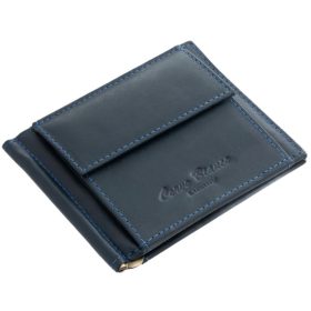    Corvo Bianco čierna kožená dolárová peňaženka 11 × 9,2 cm