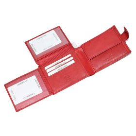    Dámska kožená peňaženka Corvo Bianco červenej farby 12 x 9,2 cm