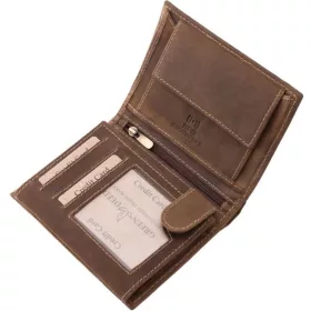    Dámsky kožený držiak na karty La Scala červený, držiak na papierové peniaze