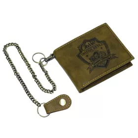    Kožená peňaženka GreenDeed s potlačou motorky a RFID ochranou