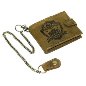    Kožená peňaženka GreenDeed s potlačou motorky a RFID ochranou