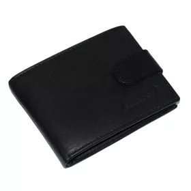    S. Belmonte čierna pánska kožená peňaženka 10,5 × 8 cm