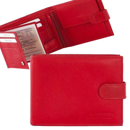 Dámska kožená peňaženka S. Belmonte červená 12 x 9,5 cm