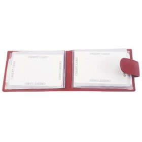  Kožený držiak na karty S. Belmonte červený