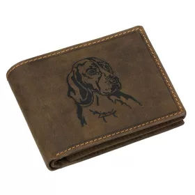    Kožená peňaženka GreenDeed so vzorom Vizsla, RFID ochrana