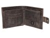  Kožená peňaženka Wild Beast tmavohnedá s orlím vzorom 12,5 x 9,5 cm