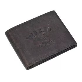    Kožená peňaženka Wild Beast tmavohnedá s orlím vzorom 12 x 9,5 cm