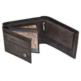    Kožená peňaženka Wild Beast tmavohnedá s orlím vzorom 12 x 9,5 cm