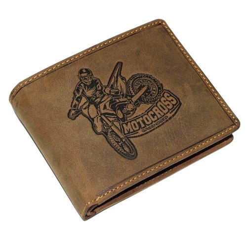  Kožená peňaženka GreenDeed s motokrosovým vzorom