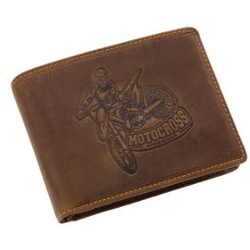  Kožená peňaženka GreenDeed s motokrosovým vzorom