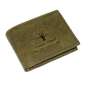    Kožená peňaženka GreenDeed s potlačou stromu života, RFID