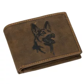    Kožená peňaženka GreenDeed s potlačou nemeckého ovčiaka, RFID