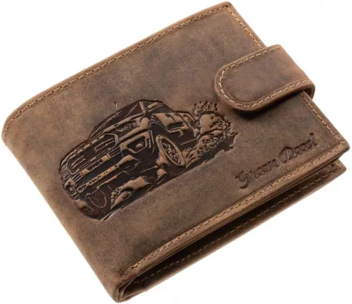  Lovecká kožená peňaženka GreenDeed so vzorom psa