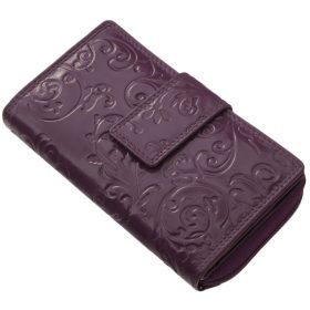    Dámska tmavomodrá kožená peňaženka Sylvia Belmonte 17,7 × 10 cm