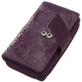    Dámska tmavomodrá kožená peňaženka Sylvia Belmonte 17,7 × 10 cm