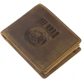    Kožená peňaženka GreenDeed s potlačou Trabant, chránená RFID