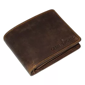    Pánska hnedá kožená peňaženka GreenDeed v darčekovej krabičke 10,5 × 8 cm