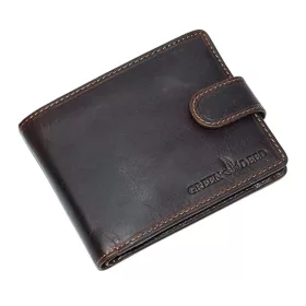    Pánska tmavohnedá kožená peňaženka GreenDeed v darčekovej krabičke 12 x 9,5 cm