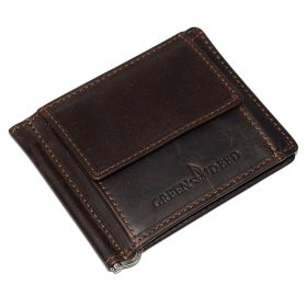    Kožená dolárová peňaženka GreenDeed tmavohnedá 11 × 9 cm