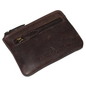 Kožená kľúčenka GreenDeed tmavohnedá 12,5 × 8 cm