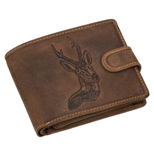  Lovecká kožená peňaženka GreenDeed s motívom jeleňa