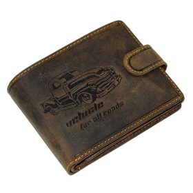  Kožená peňaženka GreenDeed s potlačou auta