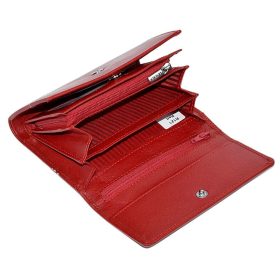    Dámska kožená peňaženka La Scala červenej farby 14,5 x 10,5 cm