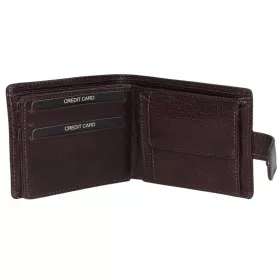    Pánska kožená peňaženka v darčekovej krabičke, hnedá, 11,5 x 9,5 cm