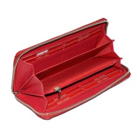    Sylvia Belmonte červená dámska kožená peňaženka 18,8 × 9,5 cm