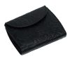  S. Belmonte tlačený vzor, čierna dámska kožená peňaženka 12,7 x 10 cm