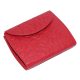  S. Belmonte tlačený vzor, červená dámska kožená peňaženka 12,7 x 10 cm