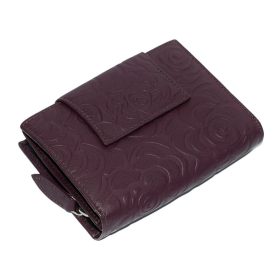    Sylvia Belmonte kvetinový vzor, dámska hnedá kožená peňaženka