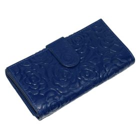    Dámska tmavomodrá kožená peňaženka Sylvia Belmonte 17,7 × 10 cm