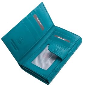    Sylvia Belmonte kvetinová červená kožená peňaženka 13,3 × 9,5 cm