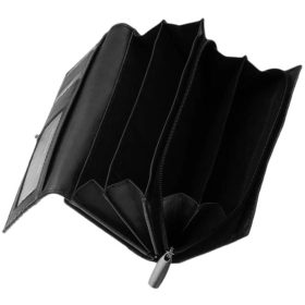    Sylvia Belmonte kvetinový vzor, modrá dámska kožená peňaženka 17,7 x 10 cm