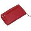  S. Belmonte tlačený vzor, červená dámska kožená peňaženka 16 x 9,5 cm