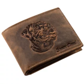    Komplexná kožená peňaženka na remienok GreenDeed so vzorom poľovného psa